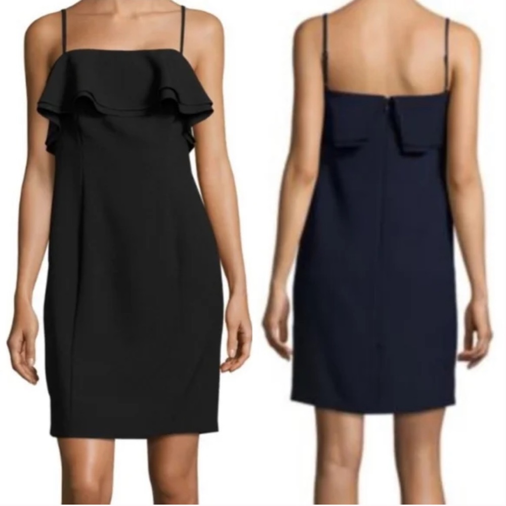 Karl Lagerfeld Paris “Little Black Dress” with Ruffle Front Dress 6 EUC